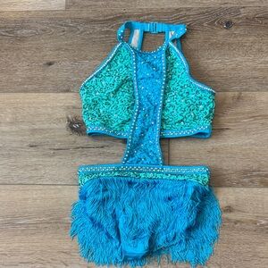 Weissman Teal and Aqua Kids Dance Costume